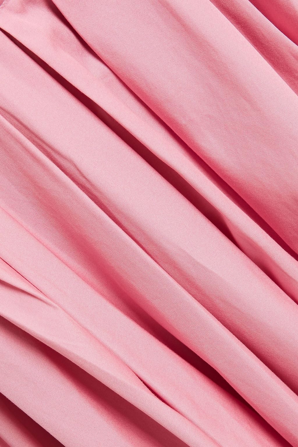 ROKSANDA Gathered pleated cotton-poplin midi dress