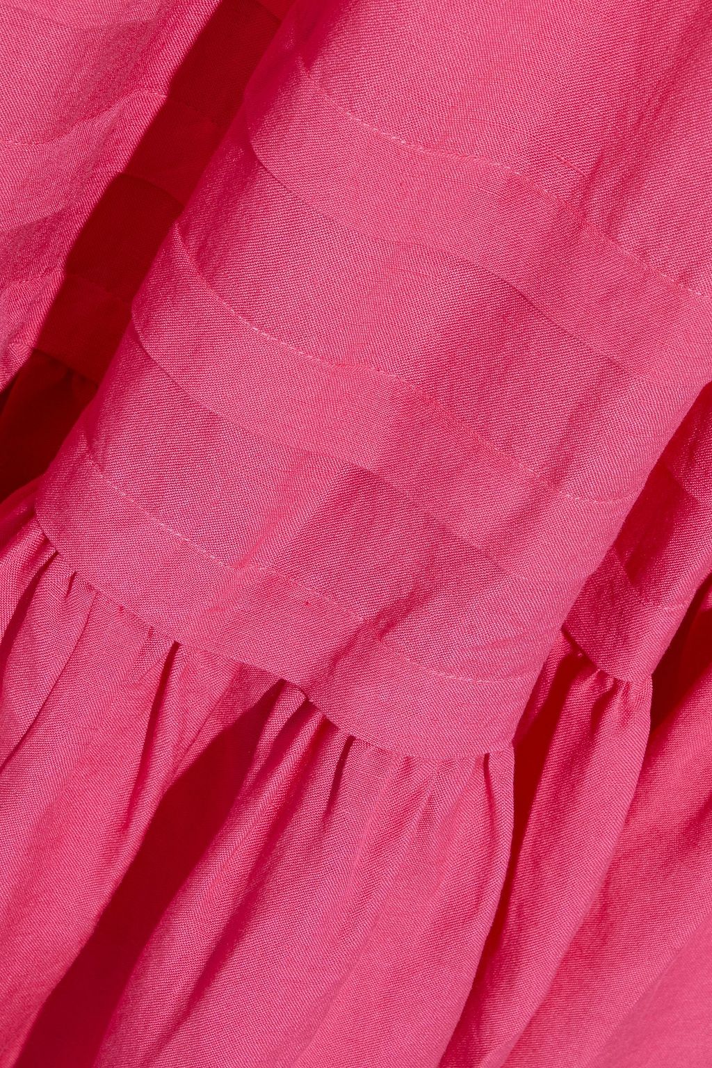 SOLID & STRIPED Empire gathered linen-blend maxi dress