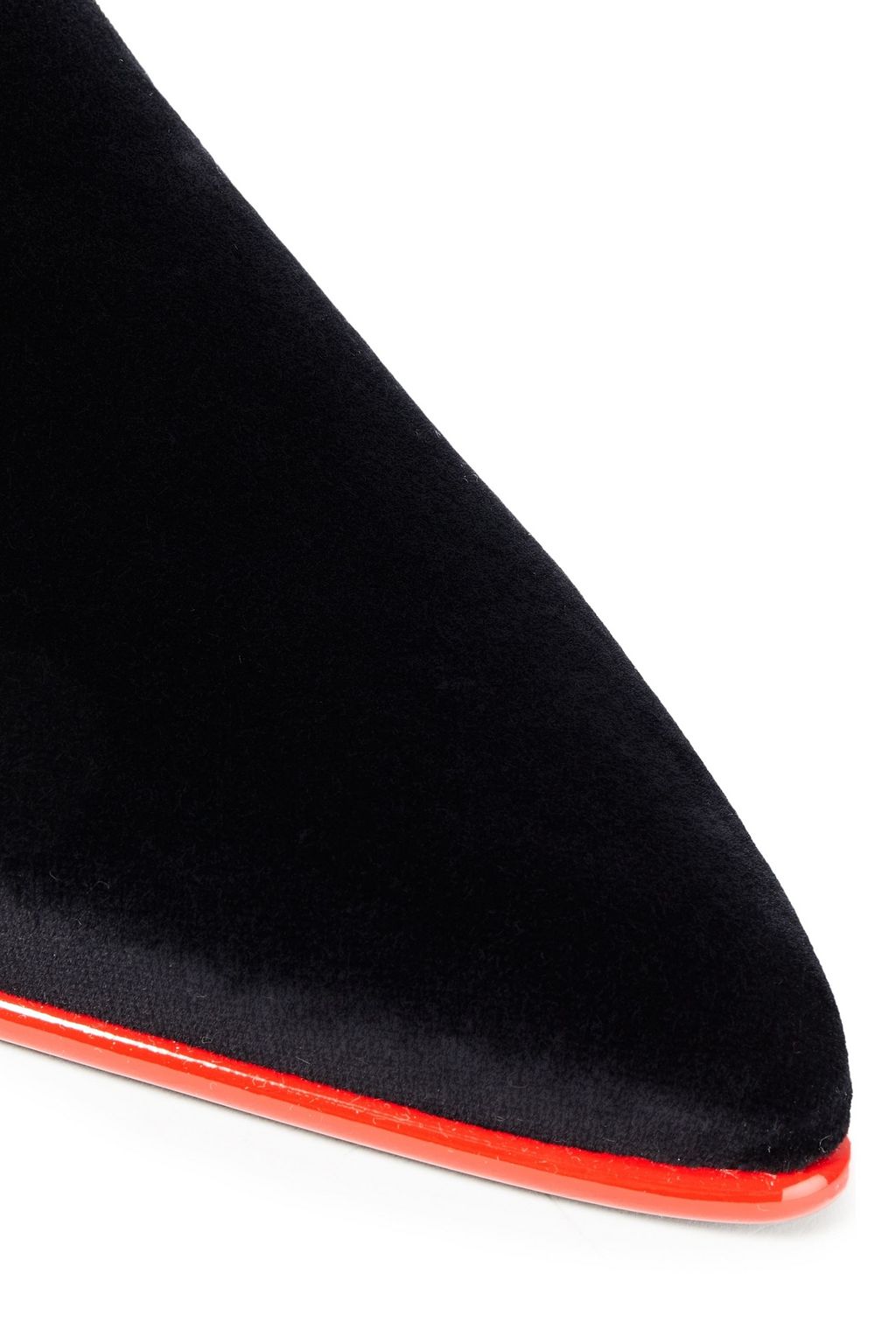 MCQUEEN Slippers aus Baumwollsamt mit Ripsbandbesatz