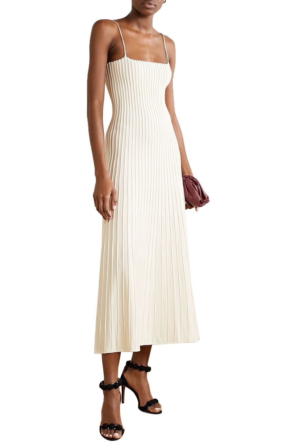 CASASOLA Carlotta ribbed stretch-knit midi dress