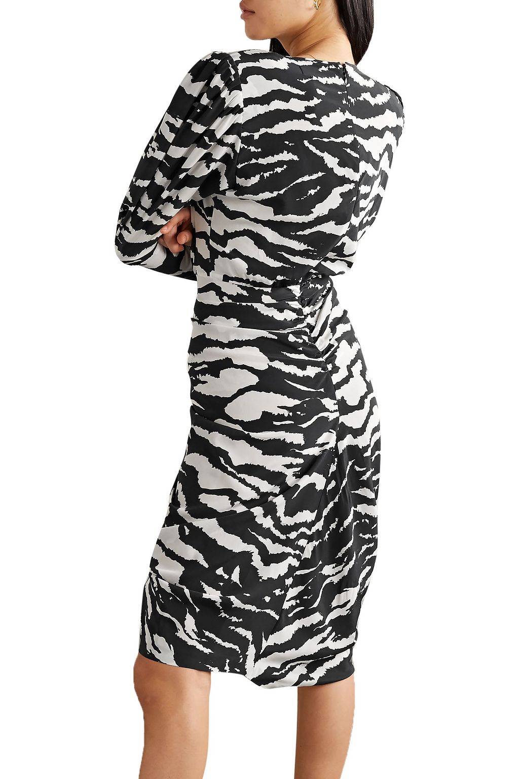 ISABEL MARANT Frea draped zebra-print silk-blend crepe de chine dress