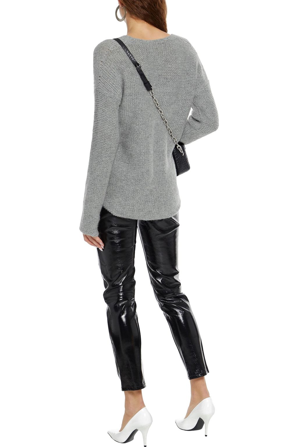 HELMUT LANG Open-knit merino wool and alpaca-blend sweater