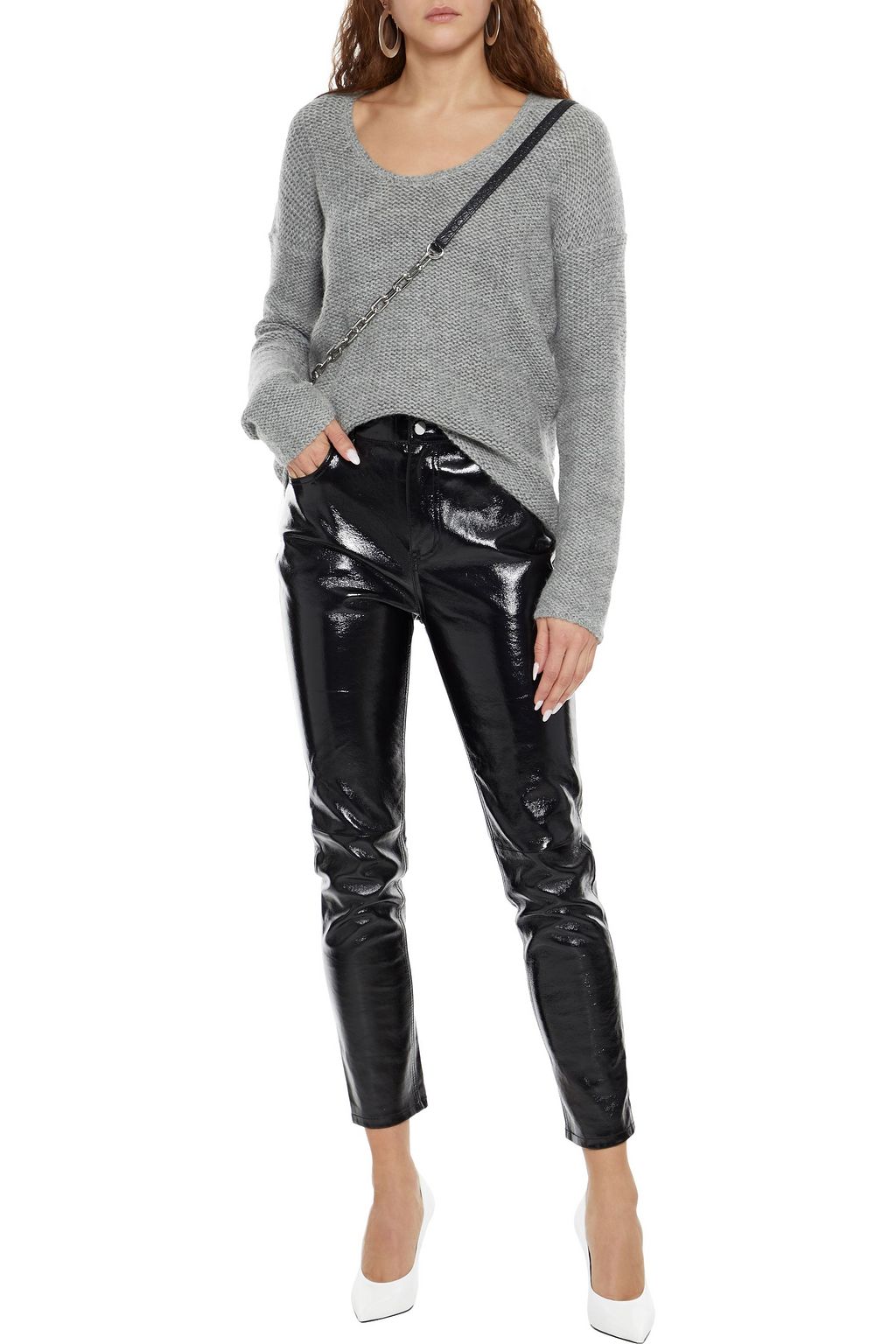 HELMUT LANG Open-knit merino wool and alpaca-blend sweater