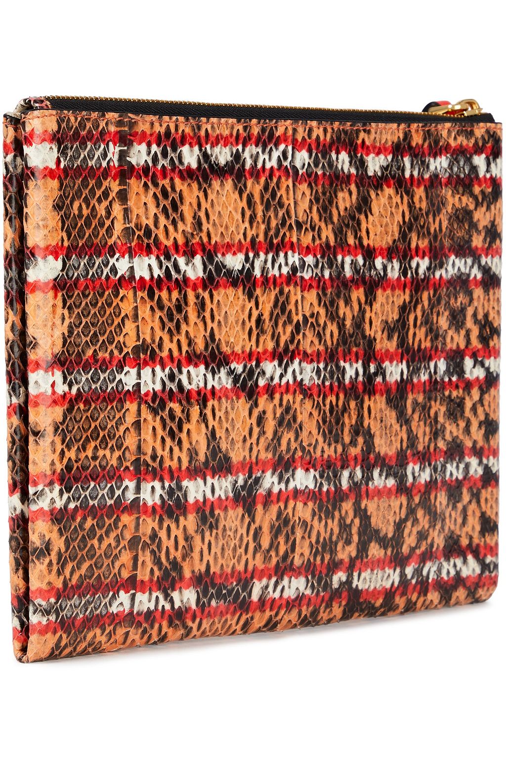 MARNI Leather-trimmed elaphe pouch