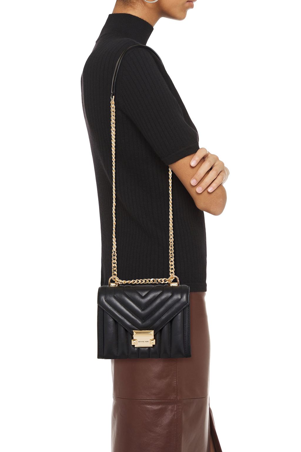 MICHAEL MICHAEL KORS Whitney small quilted leather shoulder bag THE