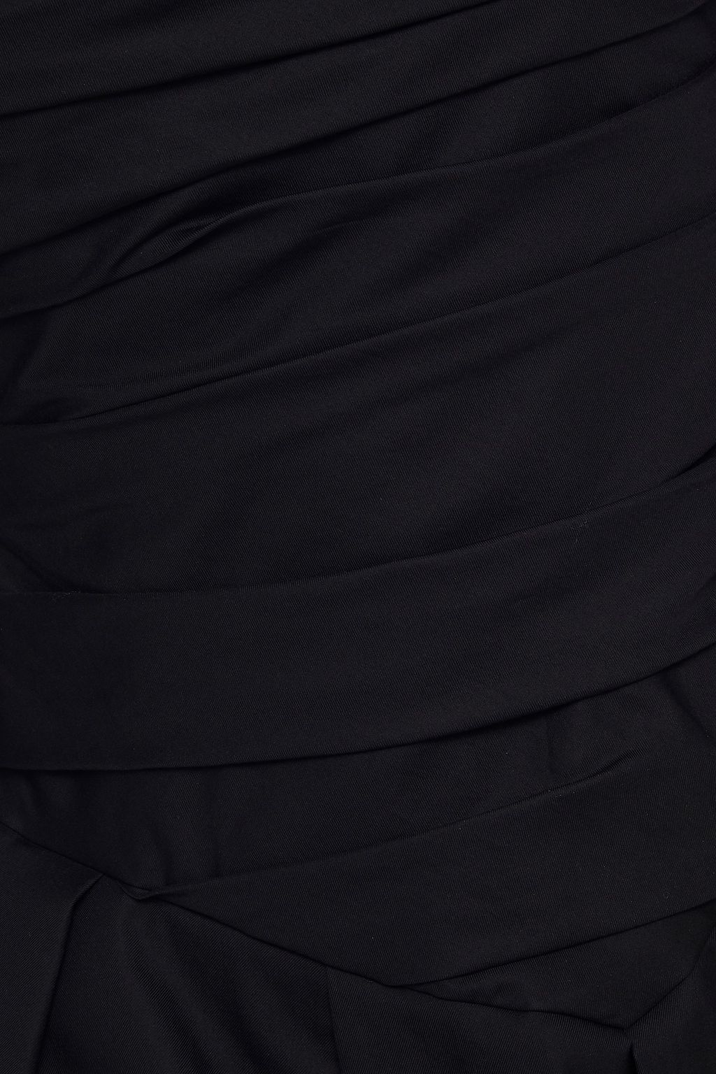 KHAITE Minnie pleated cotton-twill mini dress
