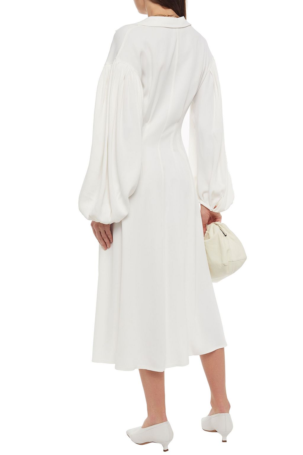 KHAITE Farrely crepe de chine midi dress