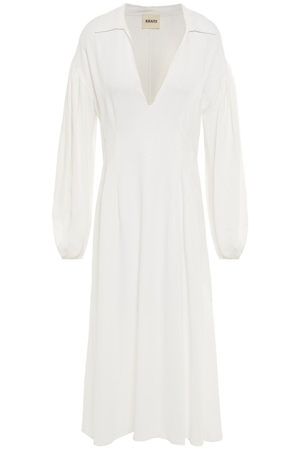 KHAITE Farrely crepe de chine midi dress | THE OUTNET