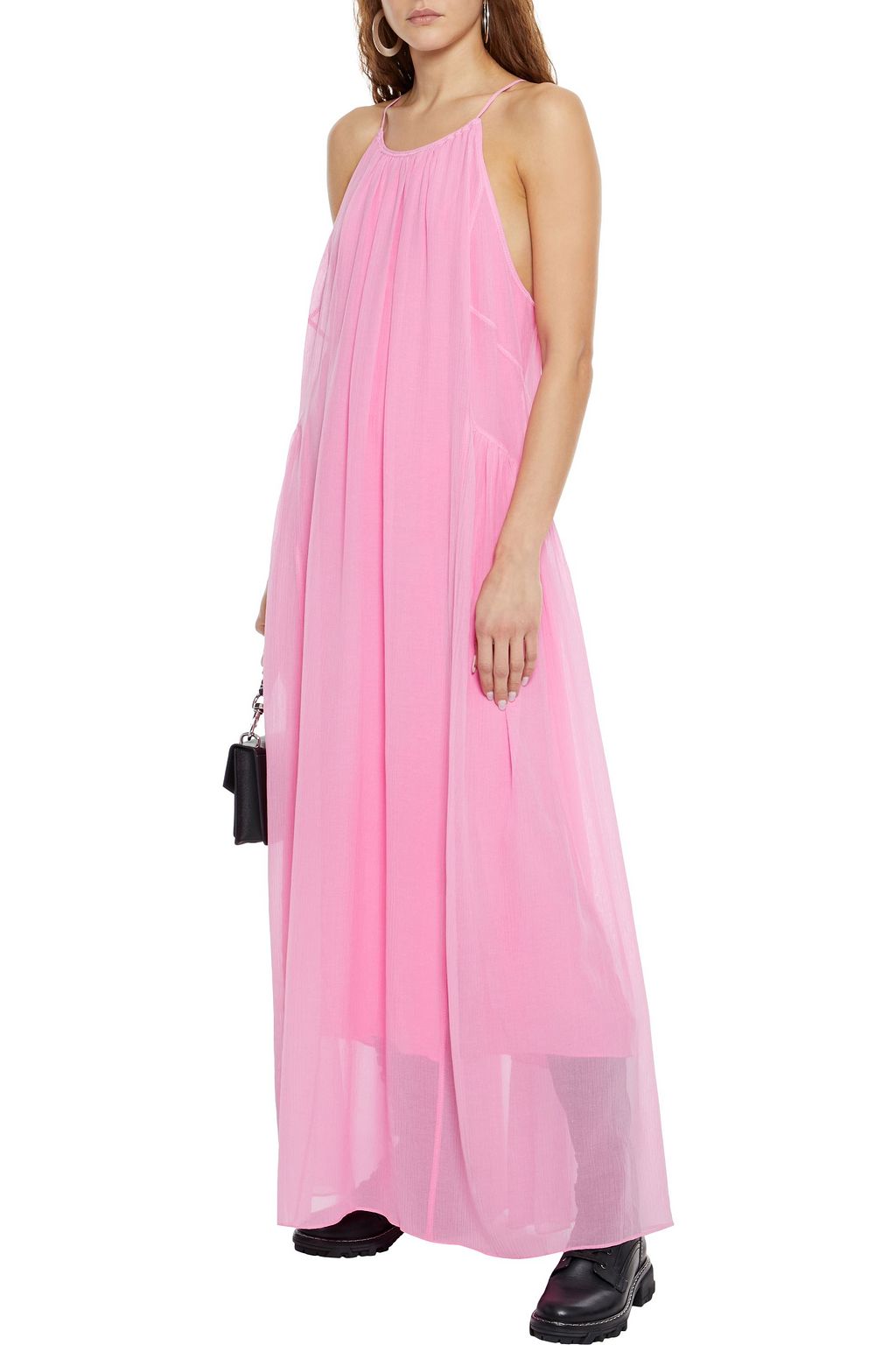 RAG & BONE Melody gathered cotton and silk-blend gauze maxi dress