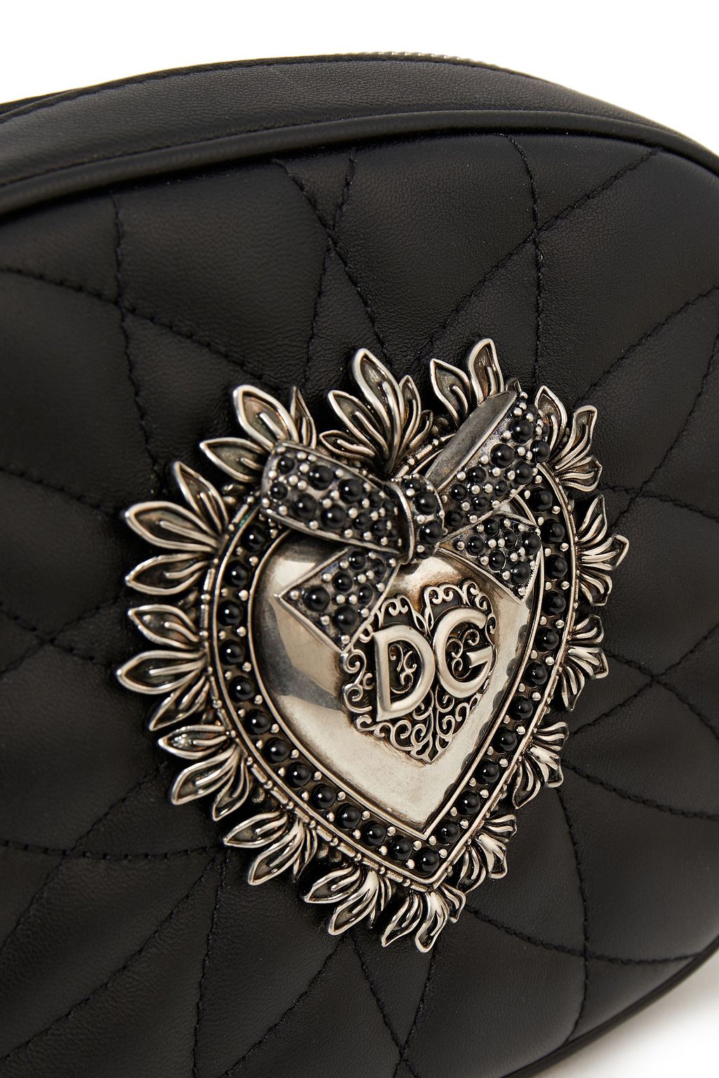 DOLCE&GABBANA Devotion embellished quilted leather shoulder bag