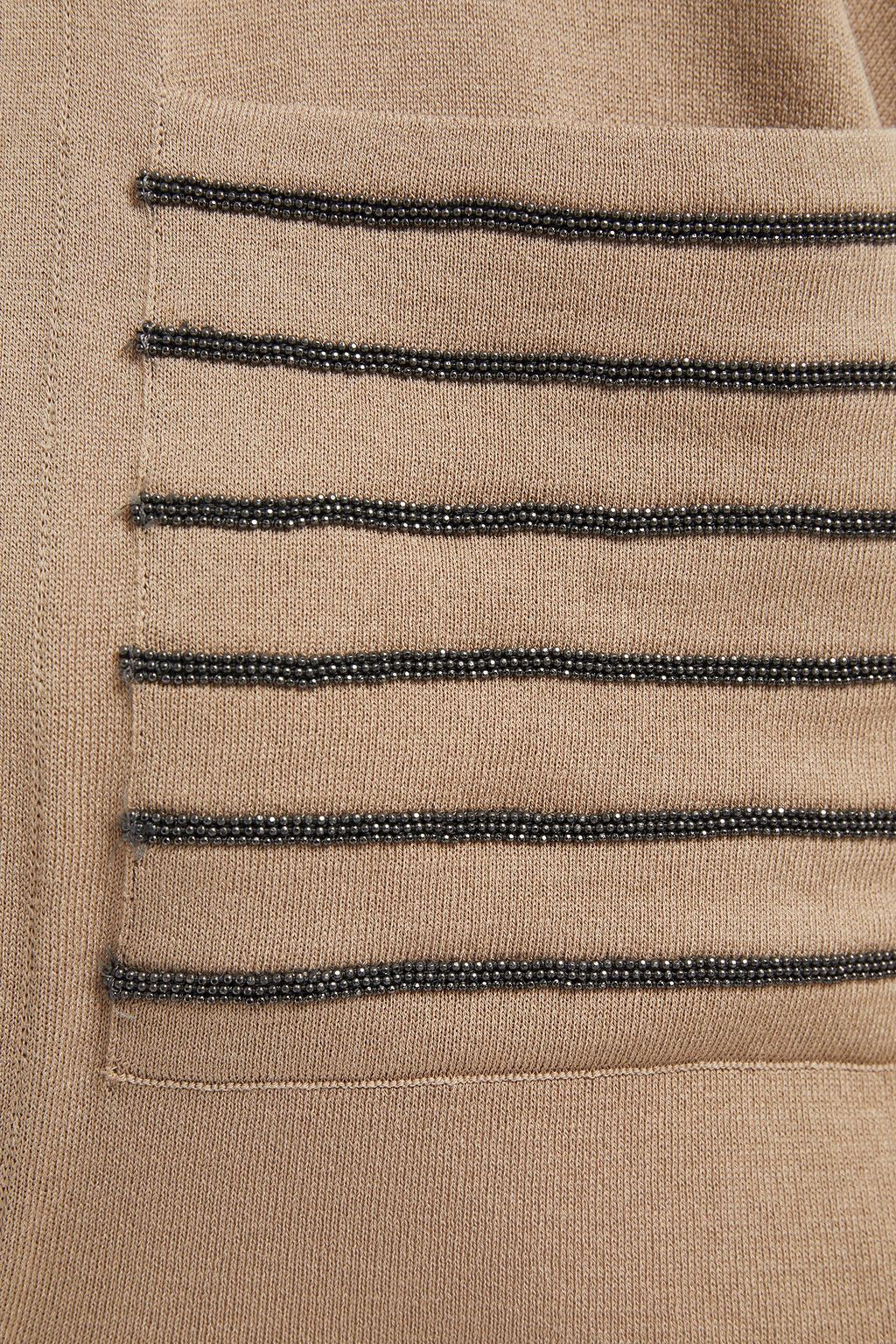 BRUNELLO CUCINELLI Cardigan aus Baumwolle mit Zierperlen