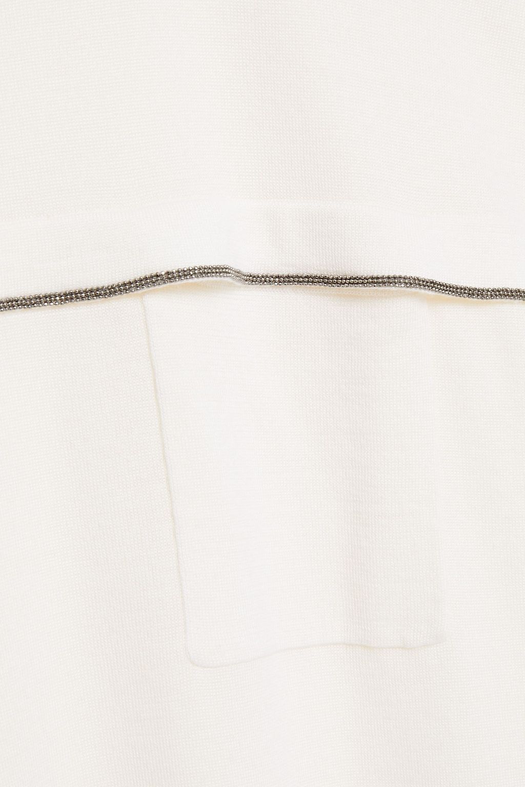 BRUNELLO CUCINELLI Bead-embellished cashmere and silk-blend top