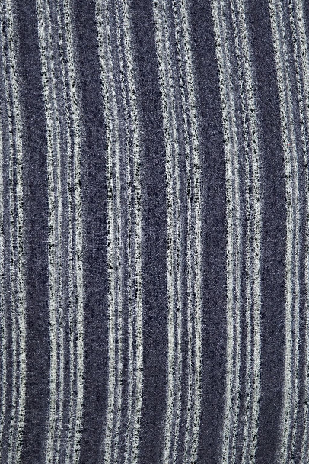 BRUNELLO CUCINELLI Frayed striped cashmere-gauze scarf