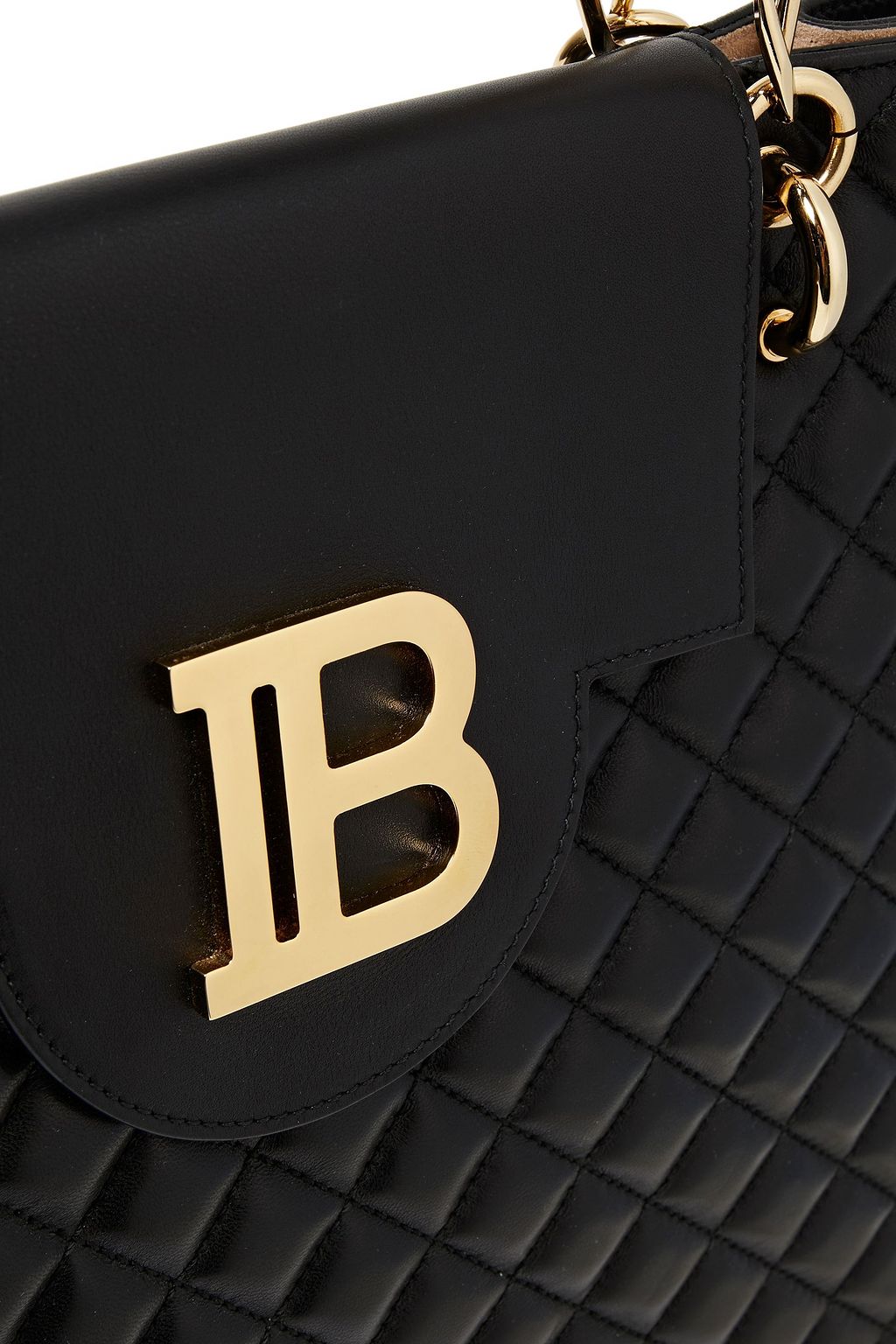 Black Logoembellished quilted leather shoulder bag Sale up to 70
