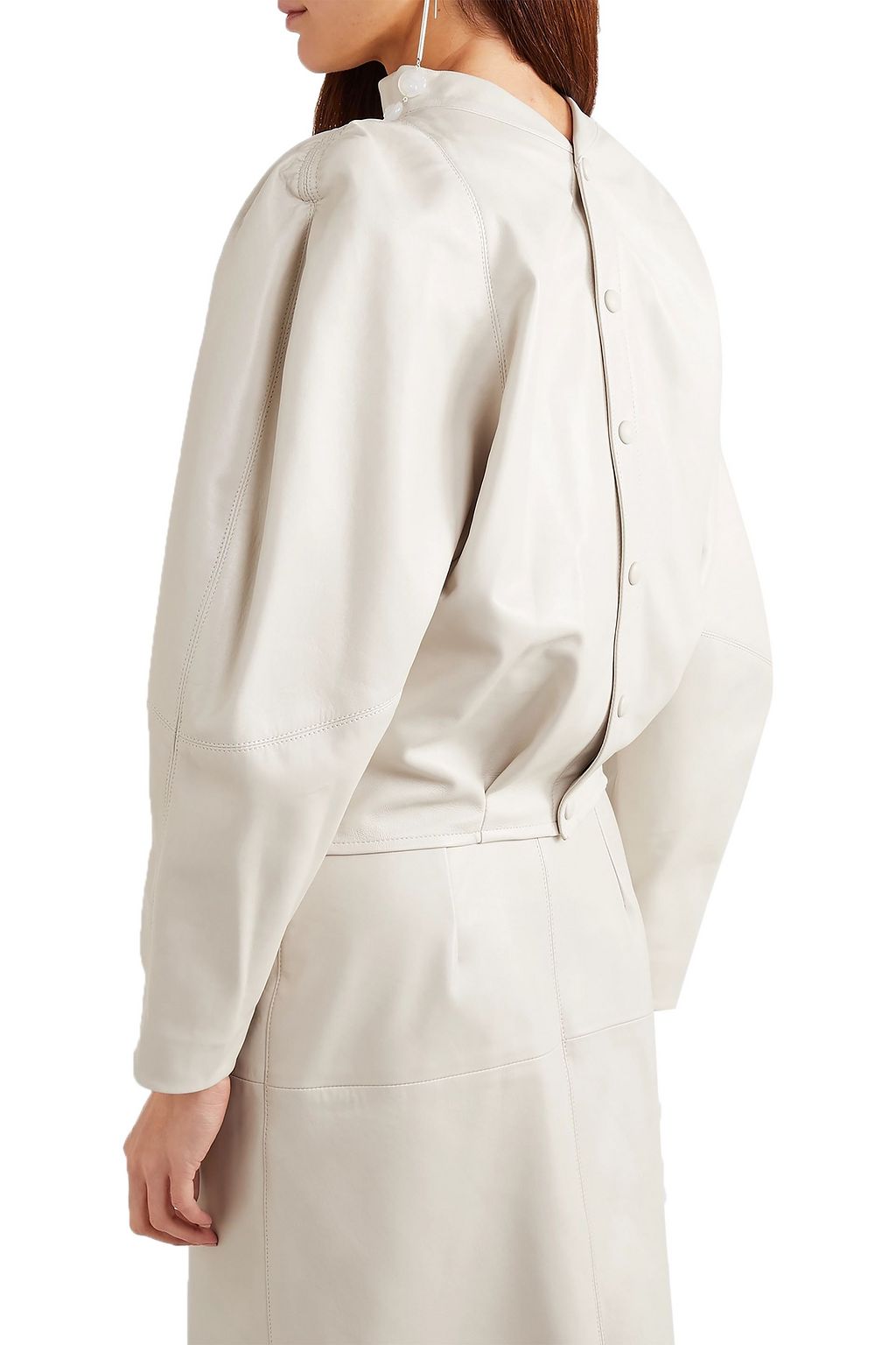 ISABEL MARANT Caby gathered leather top