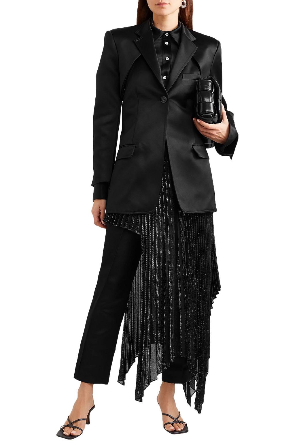 PETER DO Convertible cutout silk-satin blazer