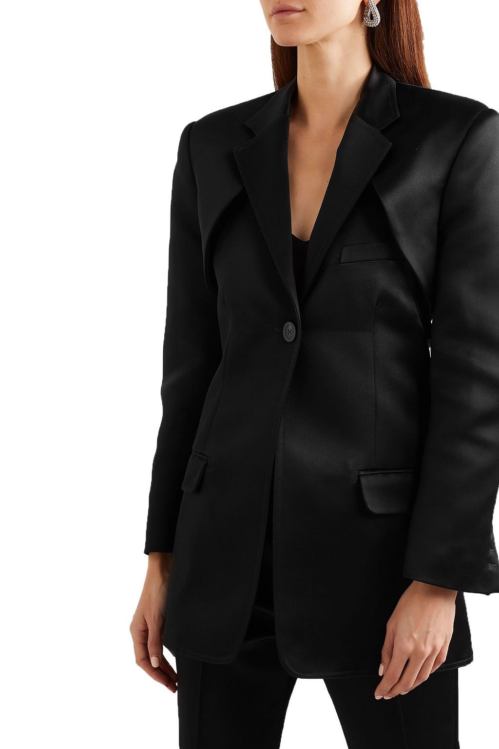 PETER DO Convertible cutout silk-satin blazer
