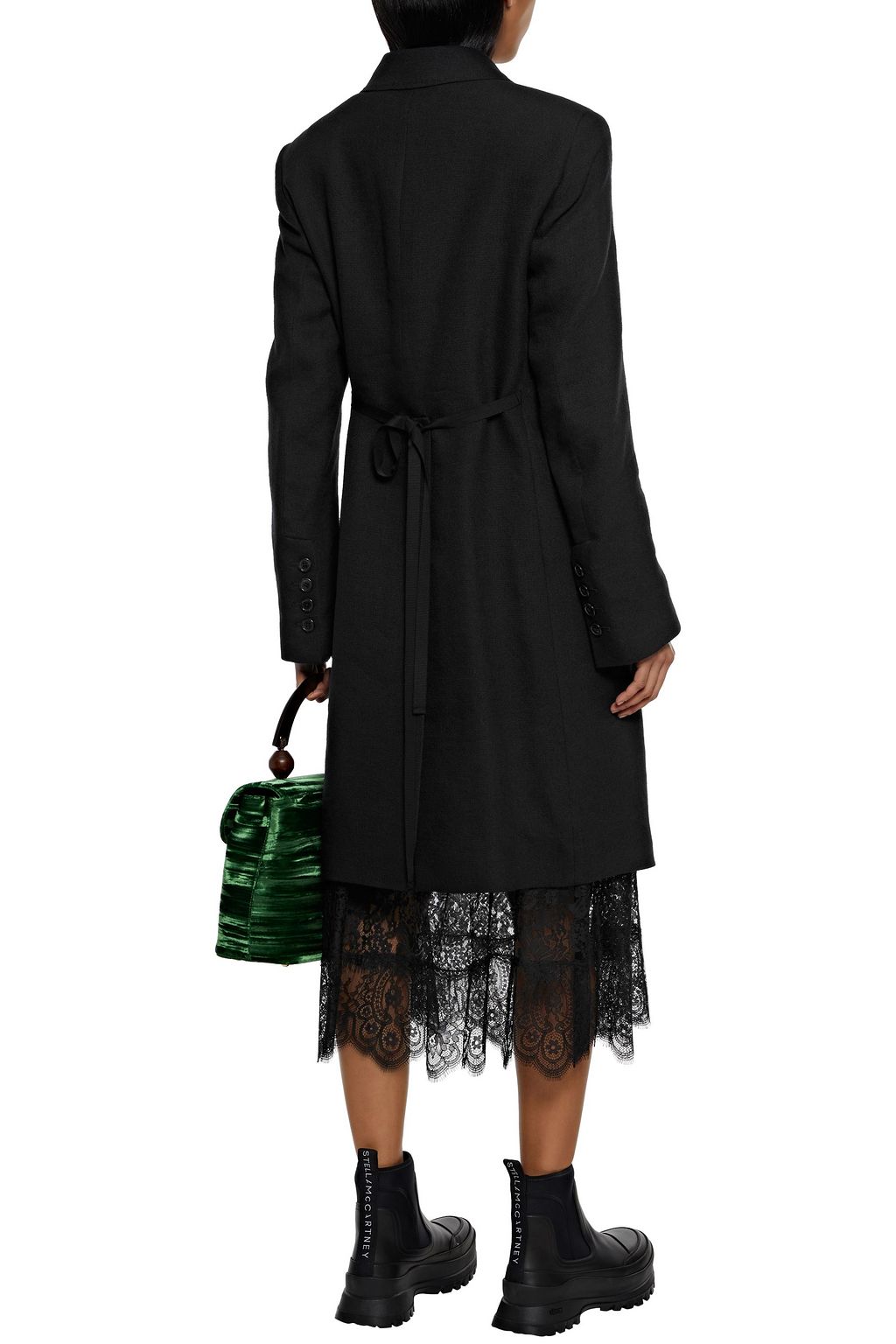 ANN DEMEULEMEESTER Wool and linen-blend coat