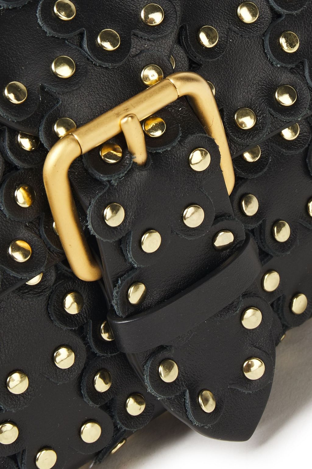 RED(V) Flower Puzzle studded laser-cut leather shoulder bag