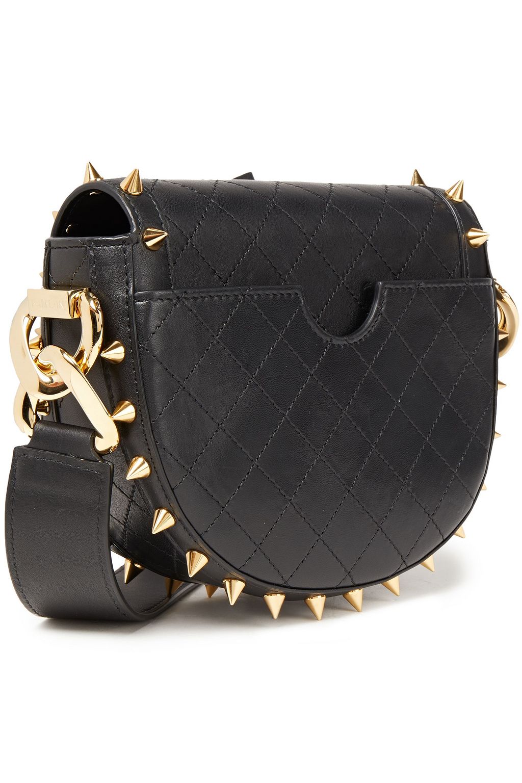 BALMAIN Jumper small spiked quilted leather cross-body bag