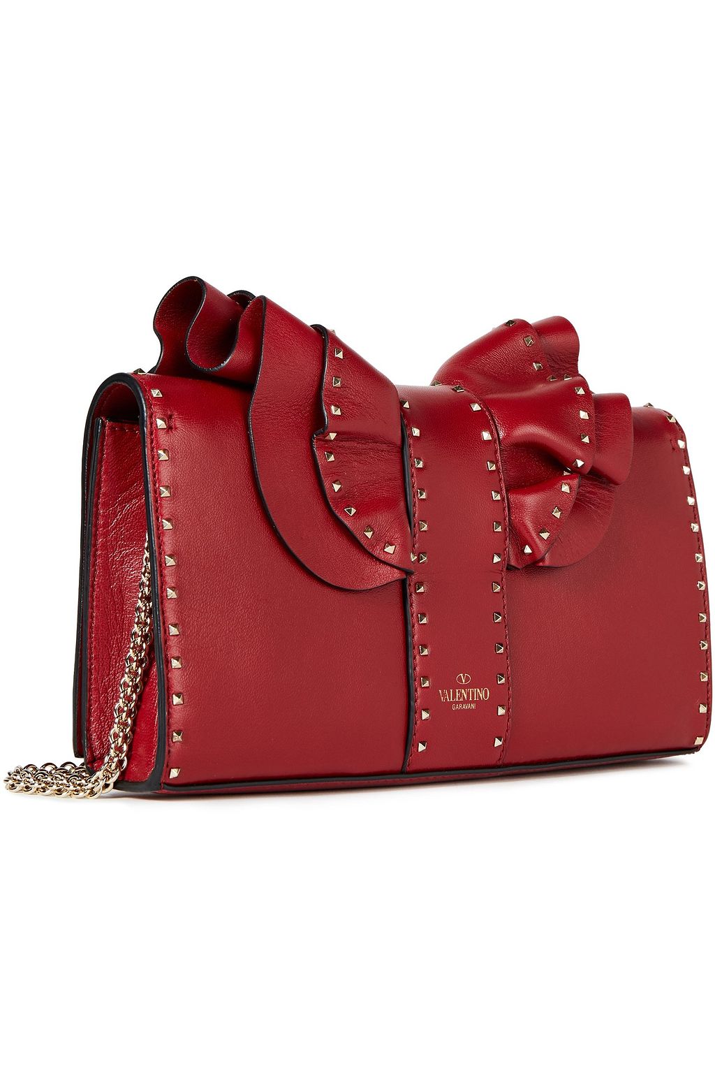 VALENTINO GARAVANI Rock Ruffles studded leather shoulder bag