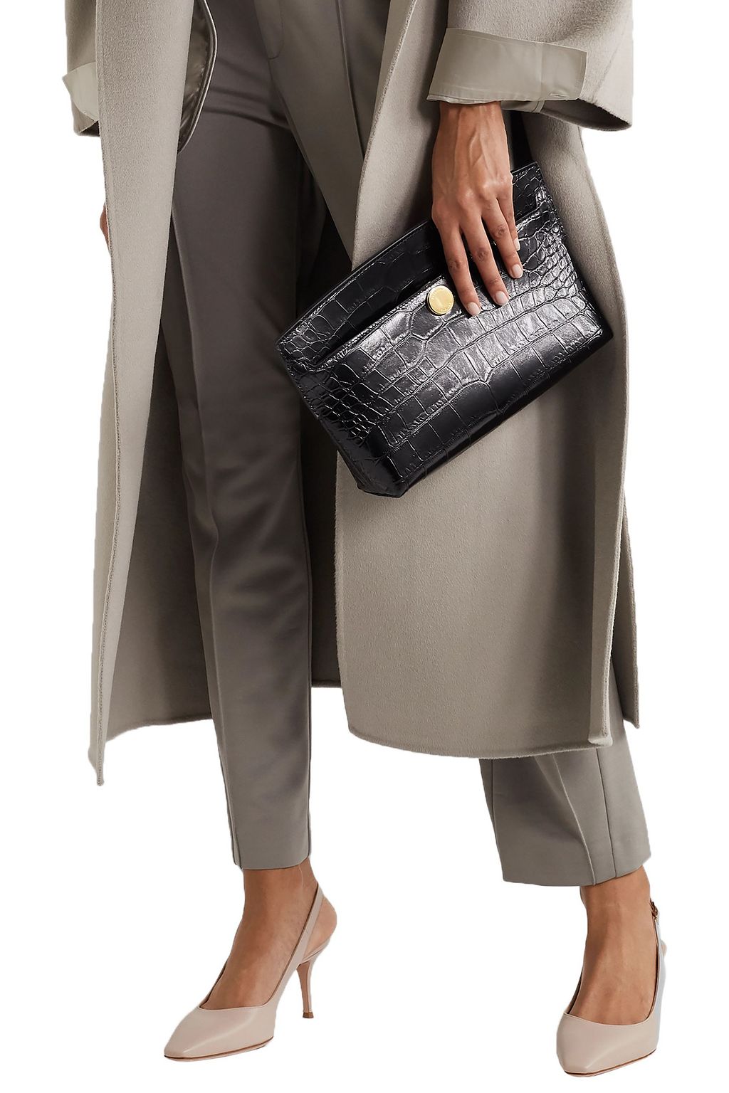 GIANVITO ROSSI 70 leather slingback pumps