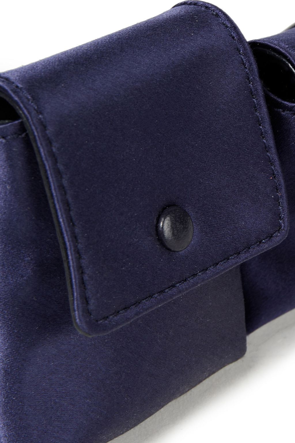 GABRIELA HEARST Leather-trimmed satin utility belt
