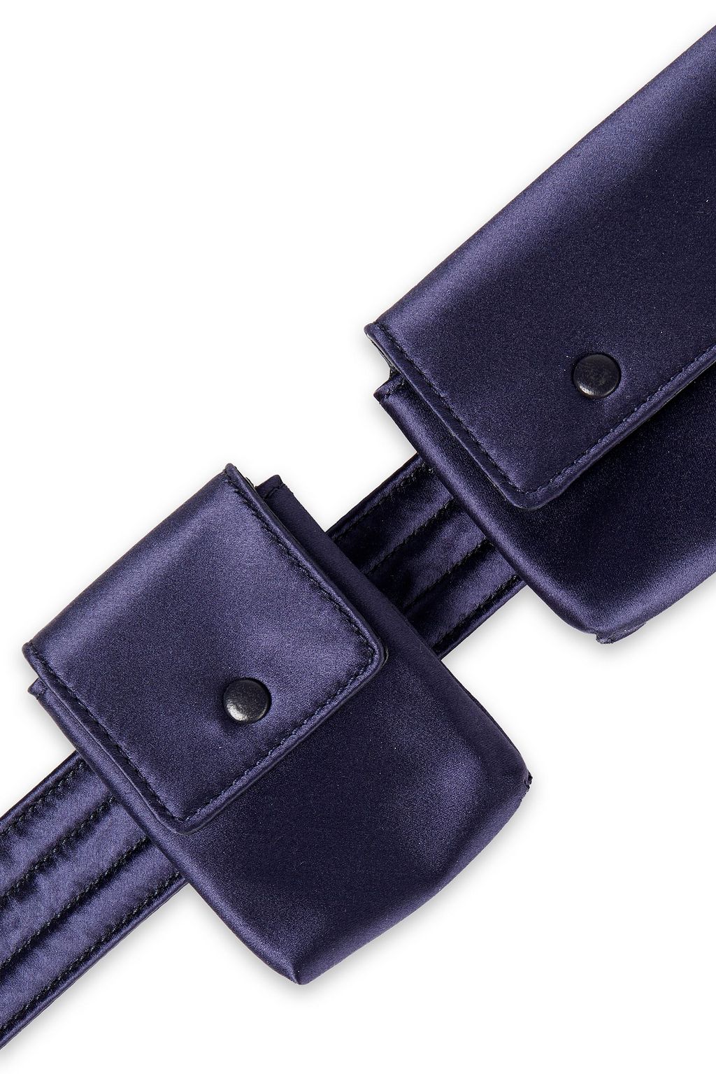 GABRIELA HEARST Leather-trimmed satin utility belt
