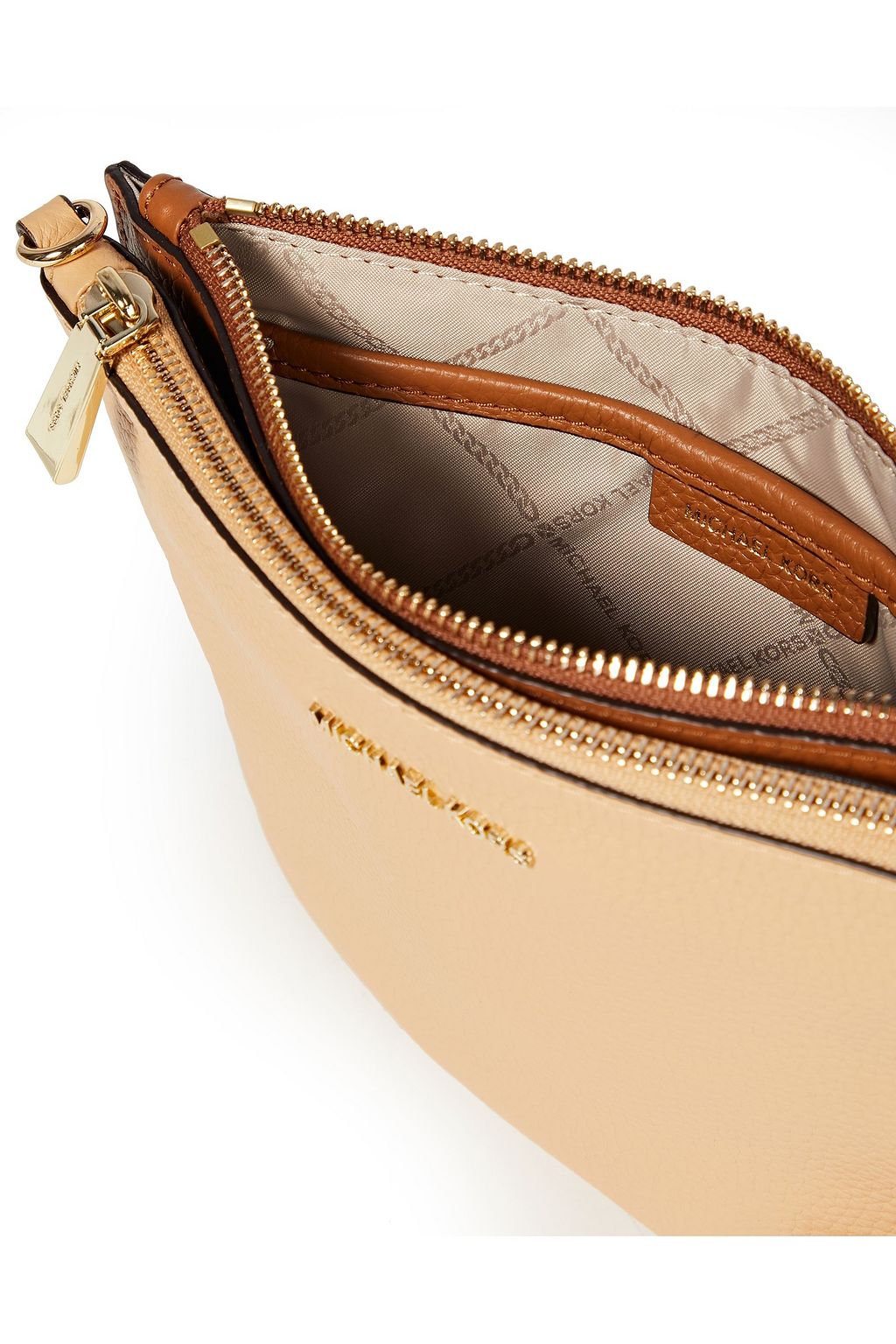 MICHAEL MICHAEL KORS Two-tone pebbled-leather pouch