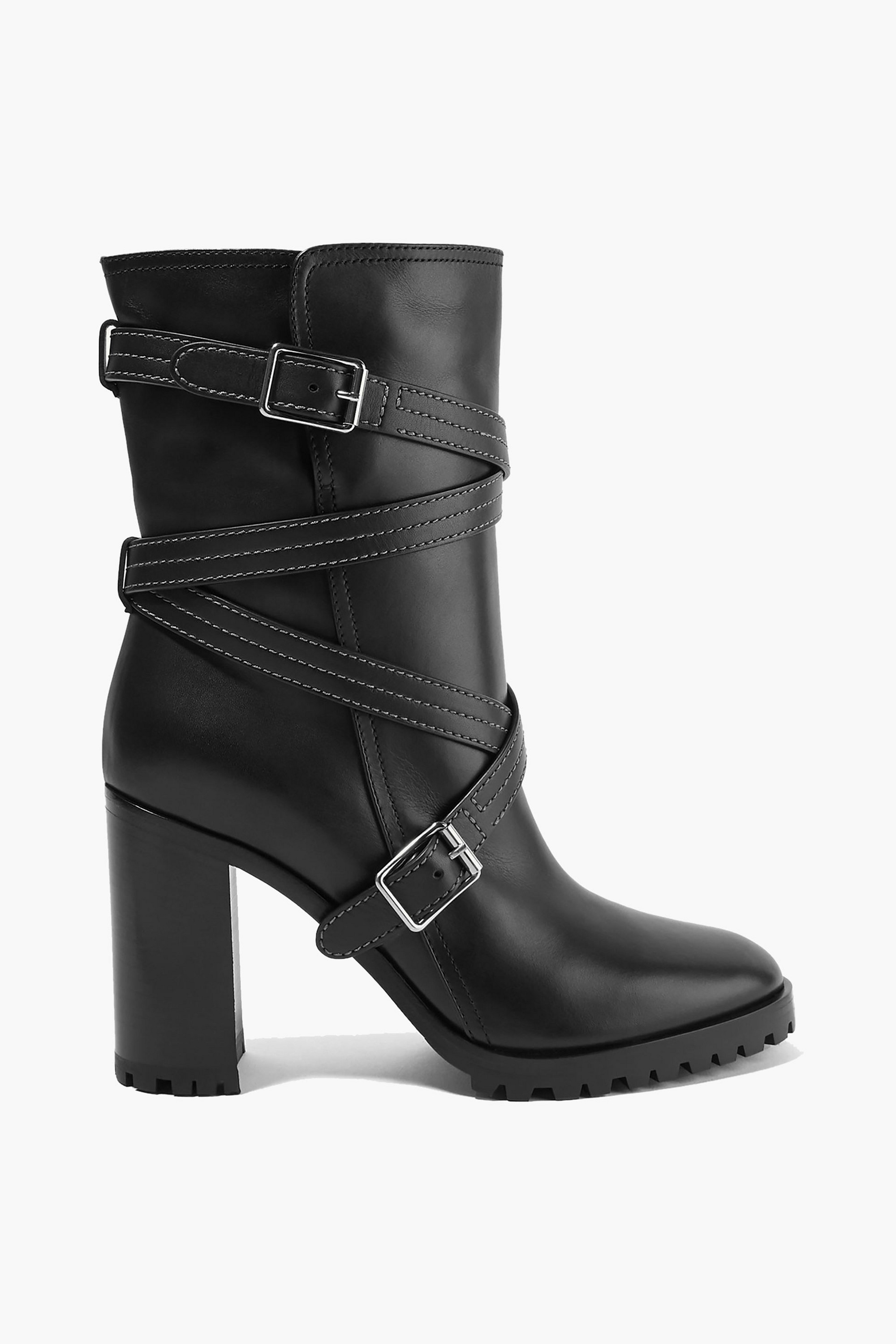 GIANVITO ROSSI 90 buckled leather ankle boots