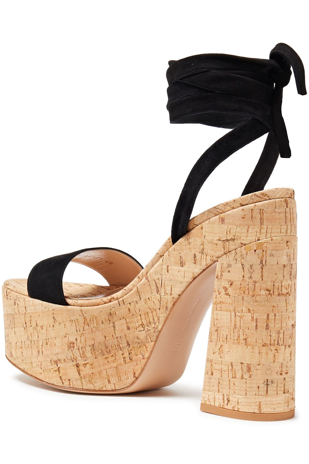 GIANVITO ROSSI Ambra lace-up suede platform sandals
