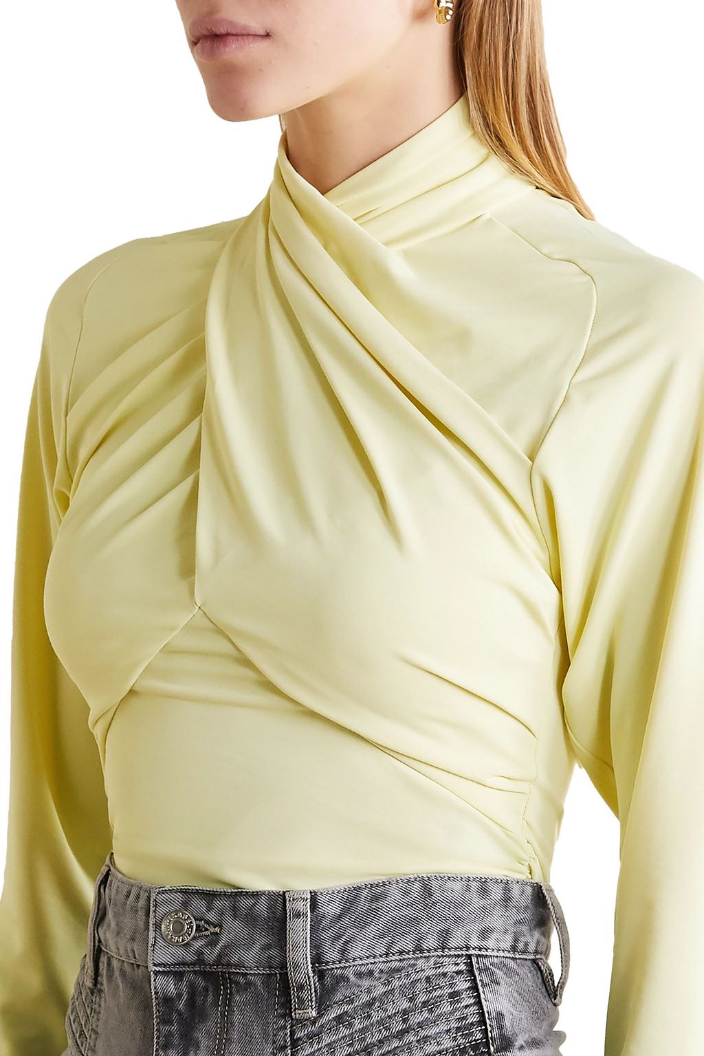 ISABEL MARANT Georgina twist-front stretch-crepe top
