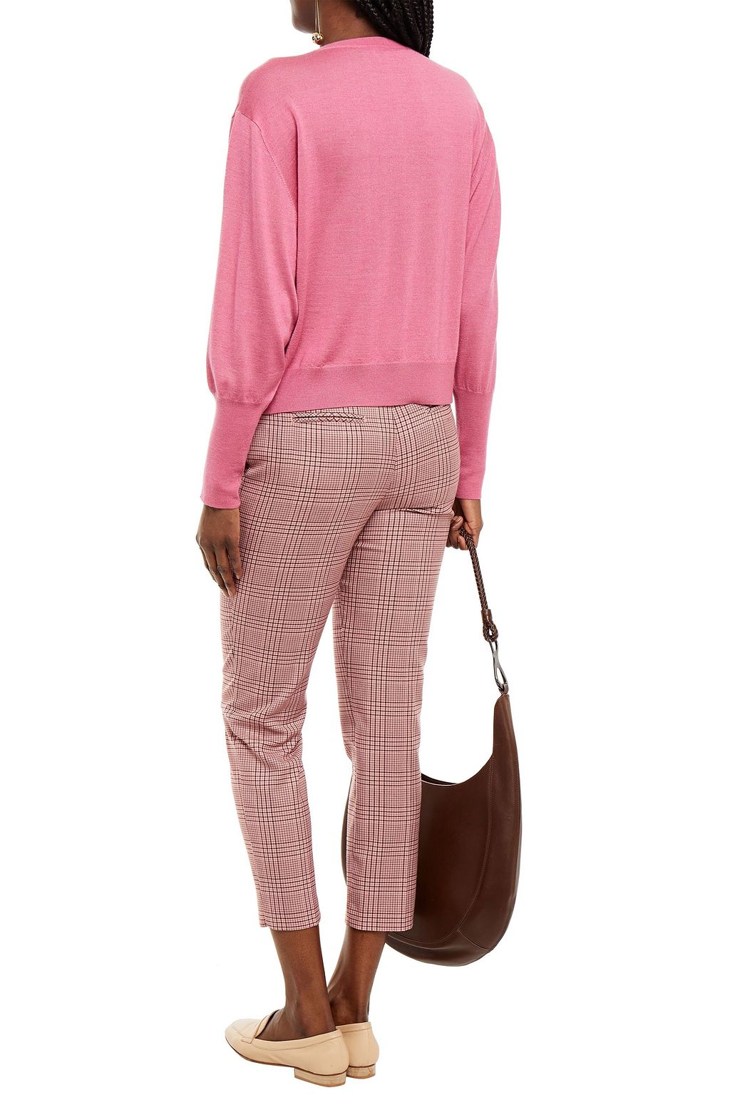 BRUNELLO CUCINELLI Bead-embellished cashmere and silk-blend sweater
