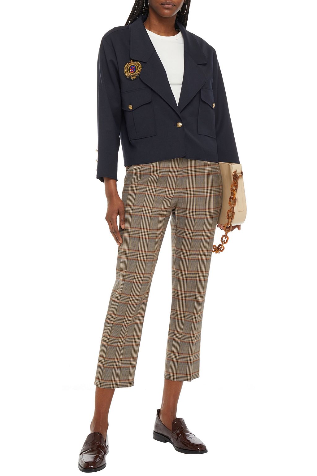 SANDRO Embellished twill jacket