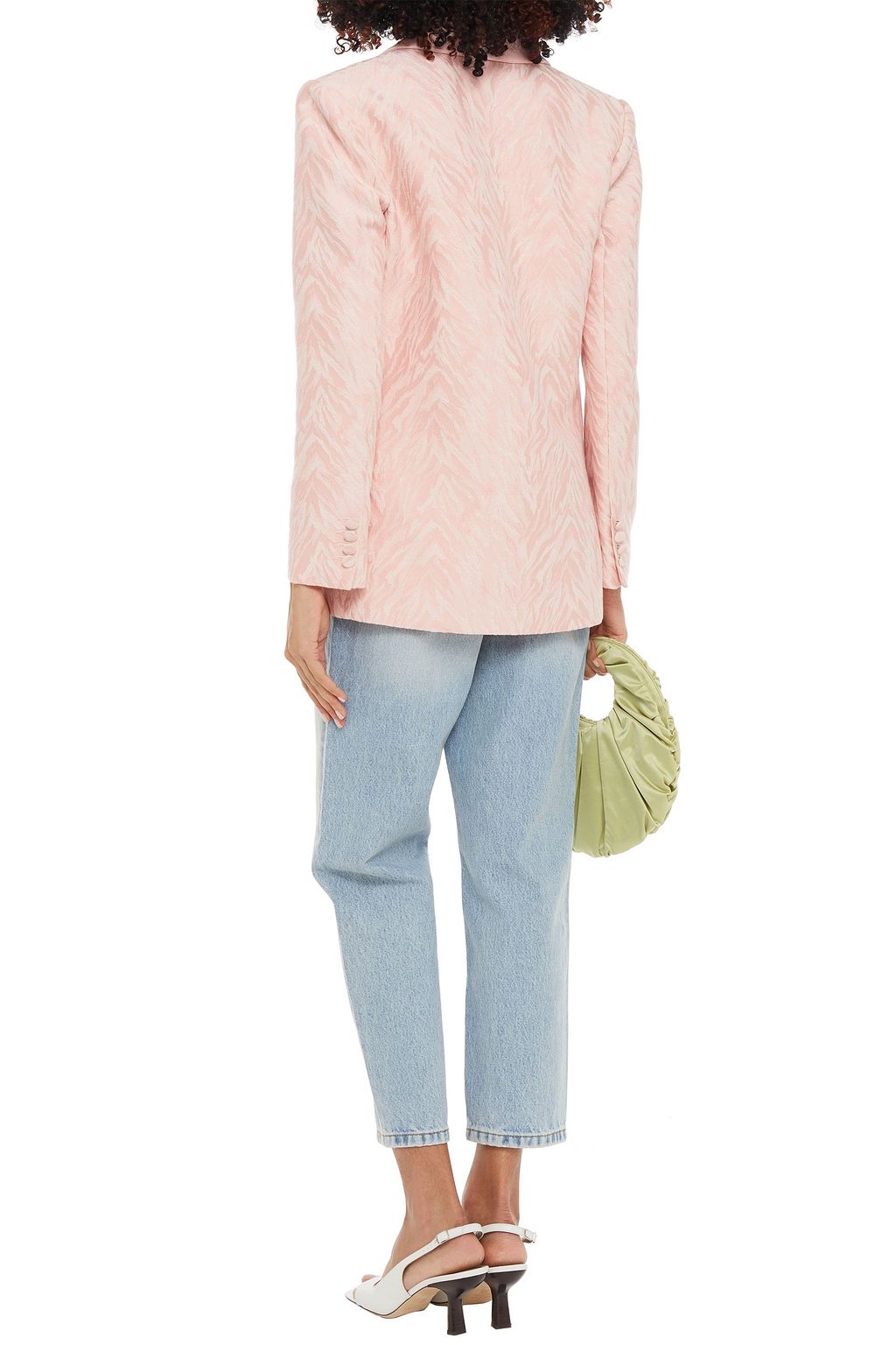 SANDRO Zebrey cotton-blend jacquard blazer
