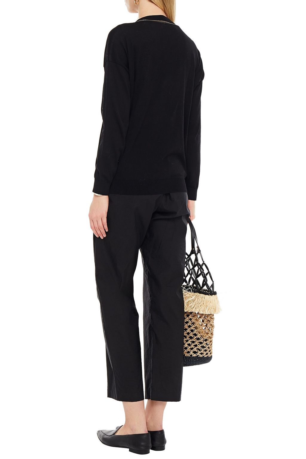 BRUNELLO CUCINELLI Bead-embellished cotton cardigan