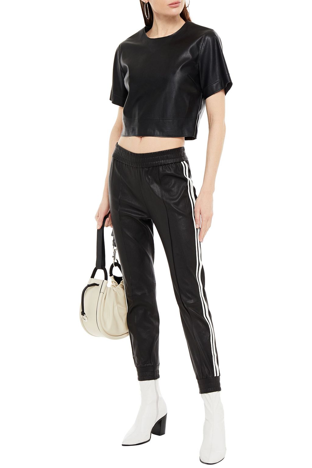 striped stretch pants