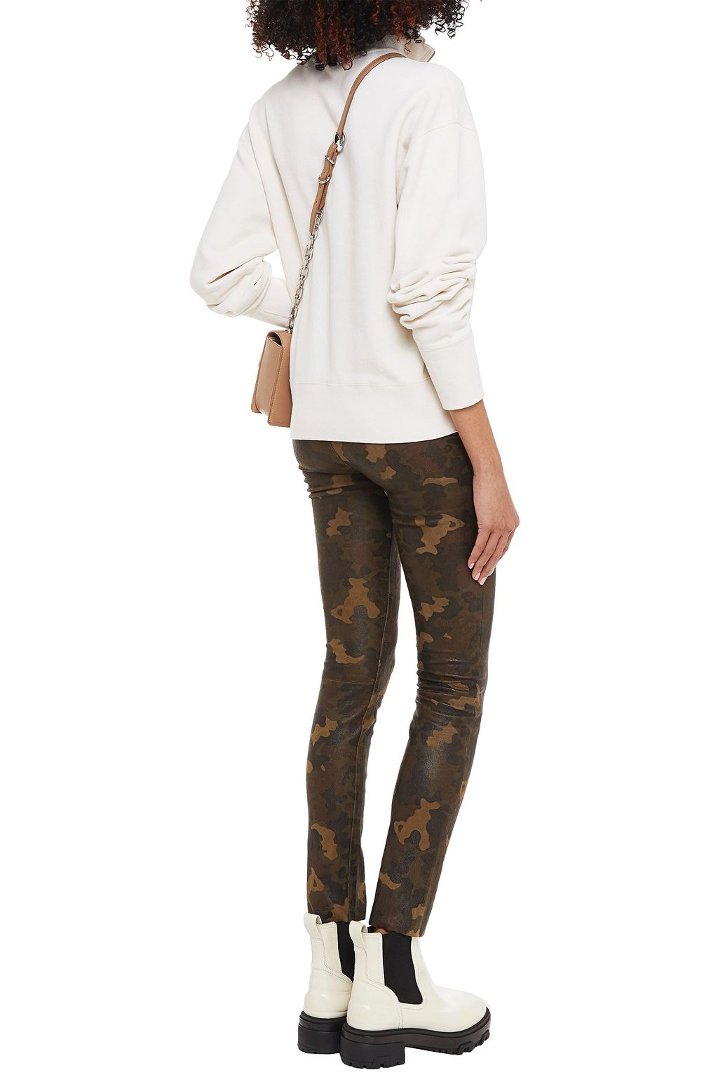 SPRWMN Printed stretch-leather leggings