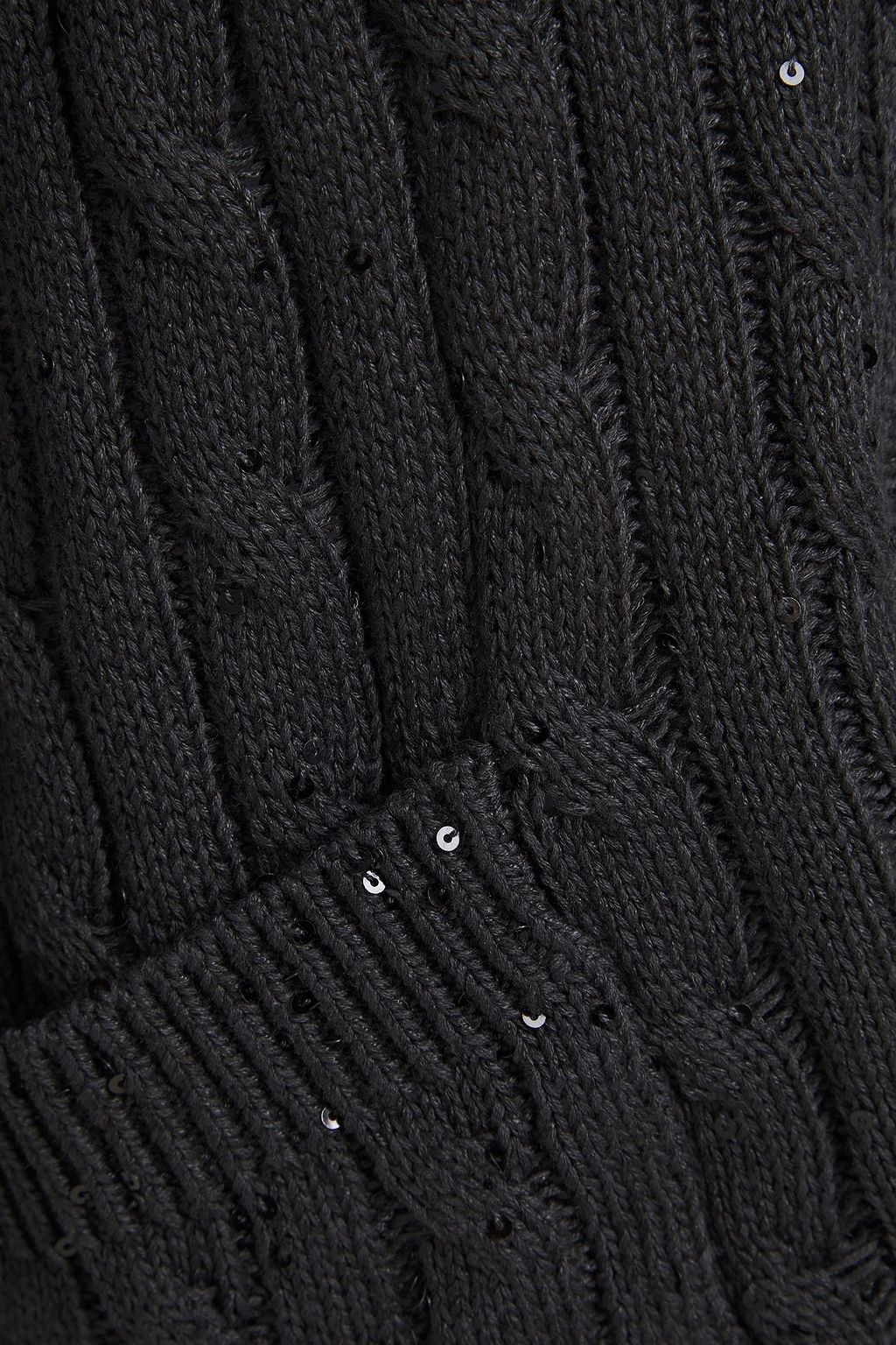 BRUNELLO CUCINELLI Cardigan aus einer Baumwoll-, Leinen- und Seidenmischung mit Zopfstrickmuster und Pailletten