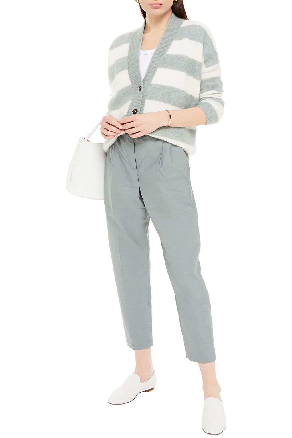 BRUNELLO CUCINELLI Striped knitted cardigan