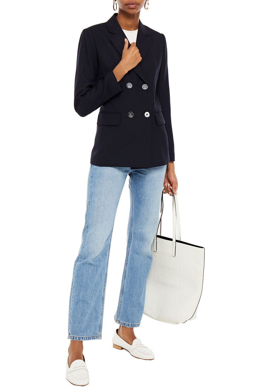 SANDRO Double-breasted woven blazer