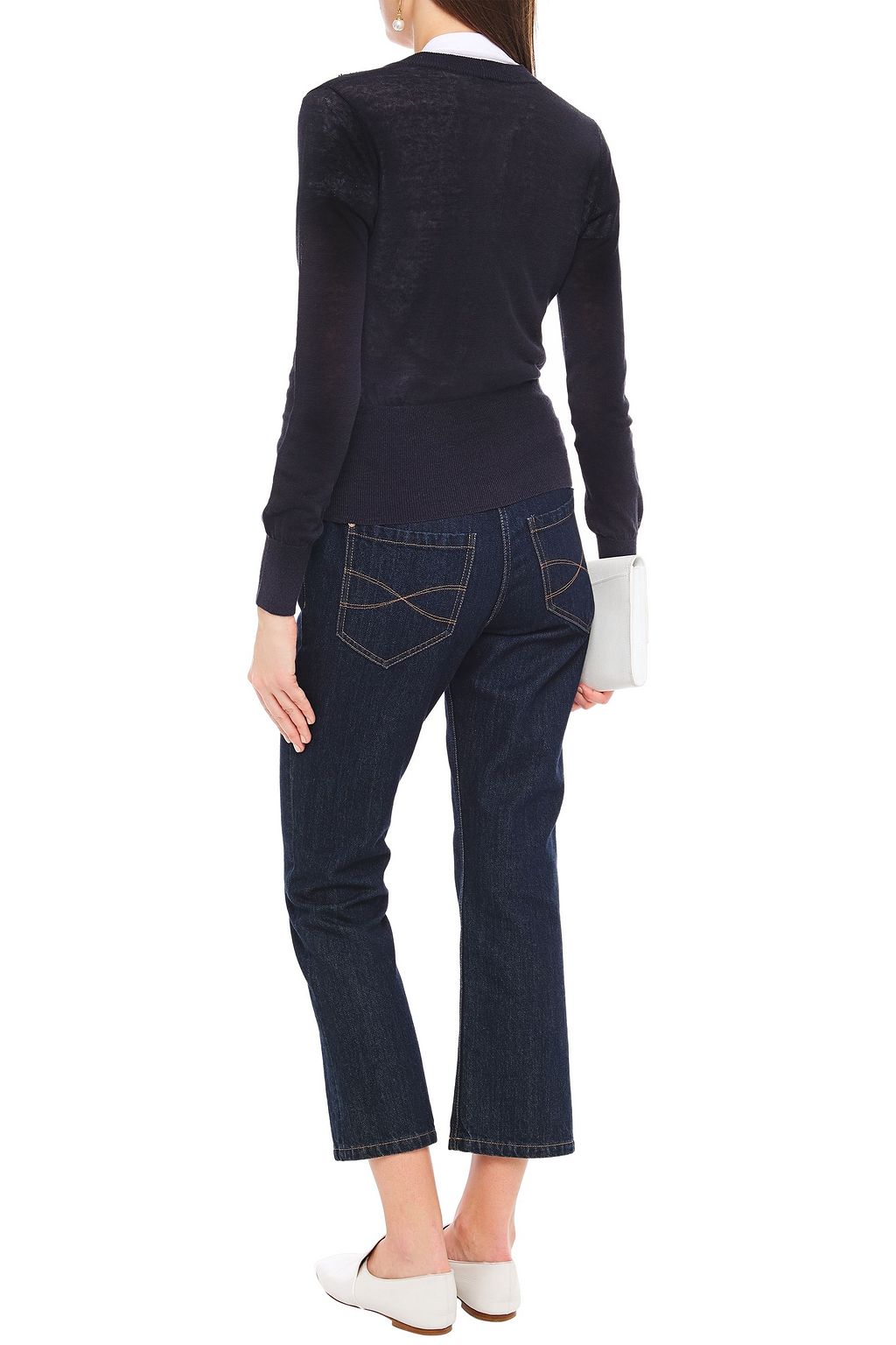 BRUNELLO CUCINELLI Cardigan aus einer Leinenmischung mit Verzierung