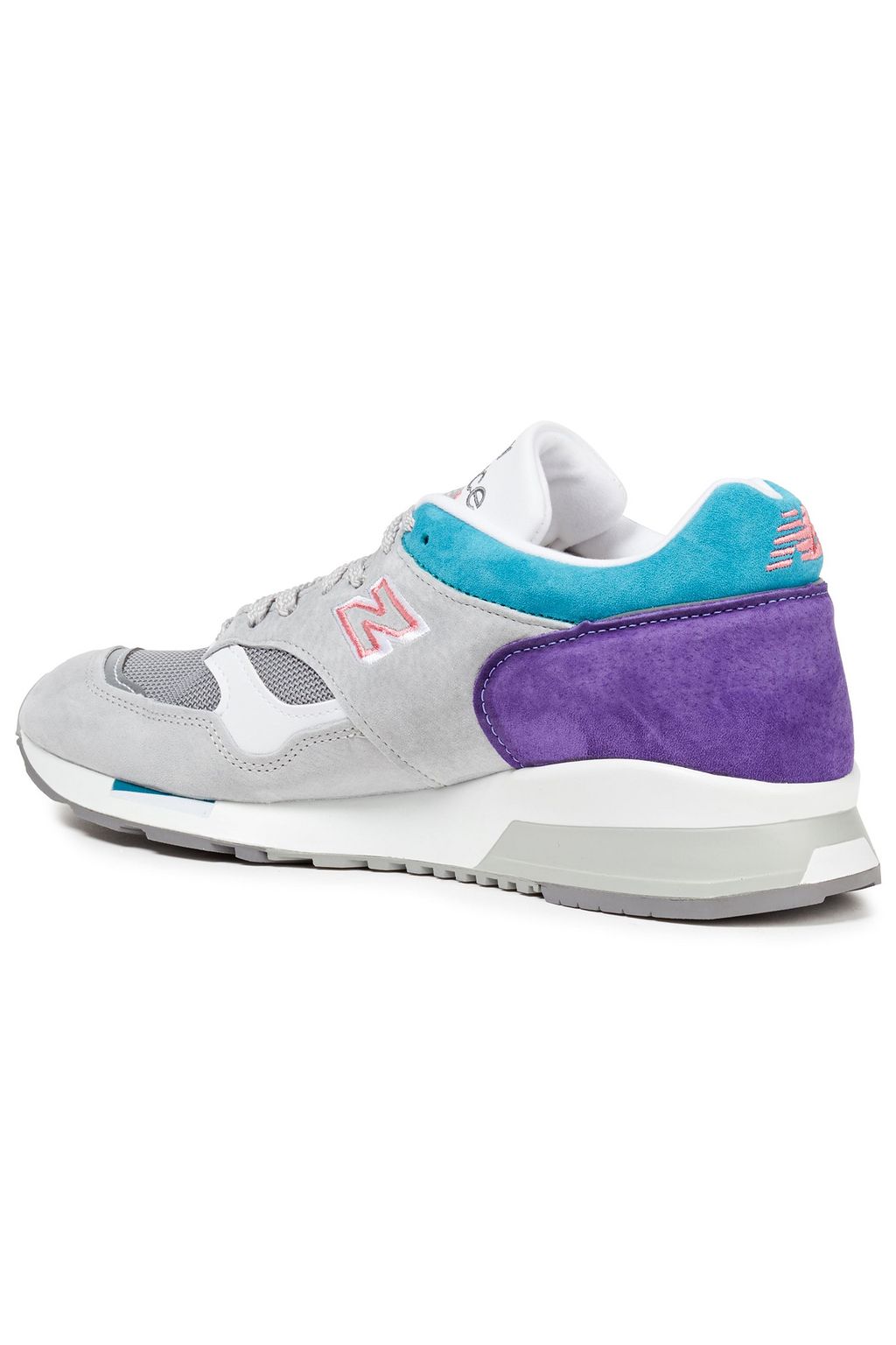 NEW BALANCE Color-block suede and mesh sneakers
