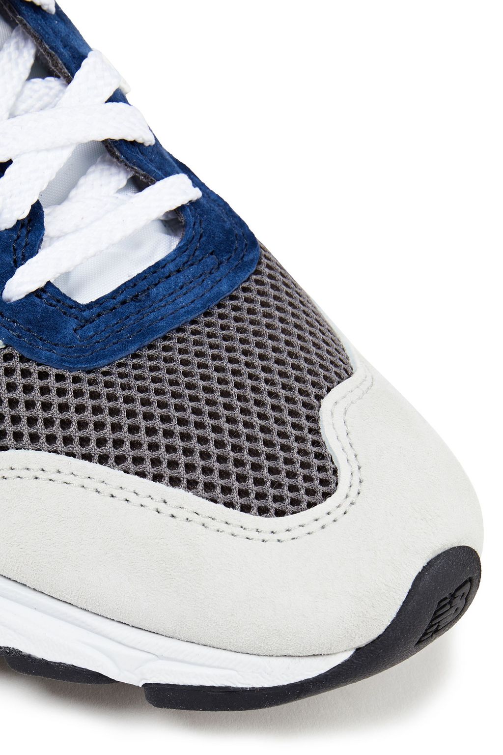 NEW BALANCE Leather-trimmed color-block suede and mesh sneakers