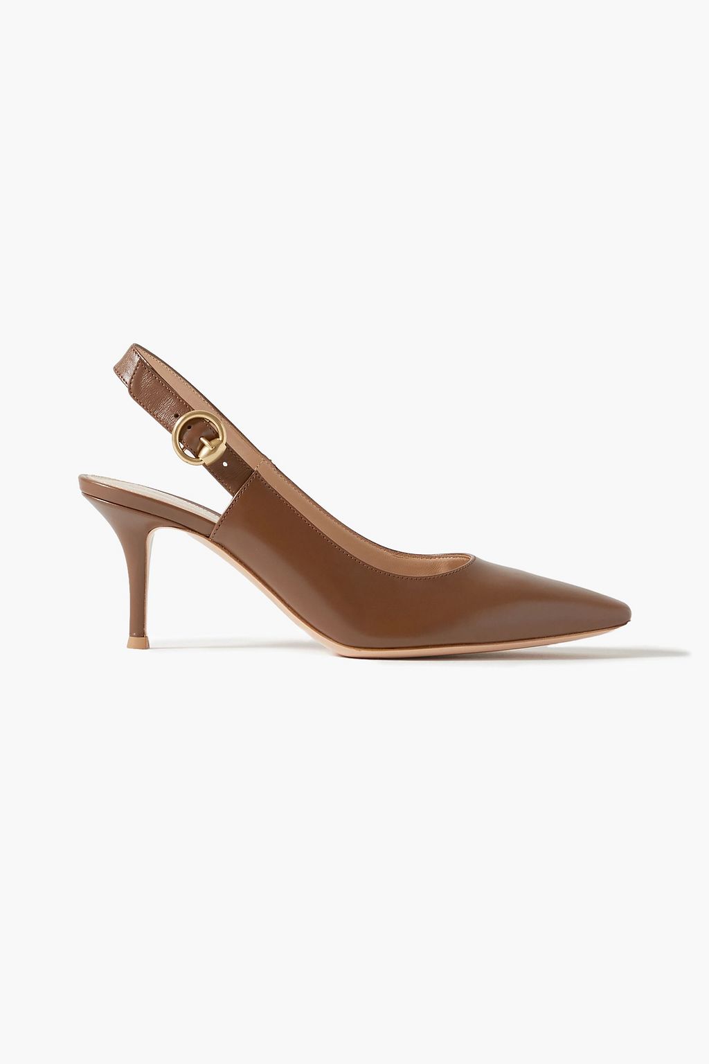 Brown 70 leather slingback pumps | Sale up to 70% off | THE OUTNET | GIANVITO  ROSSI | THE OUTNET