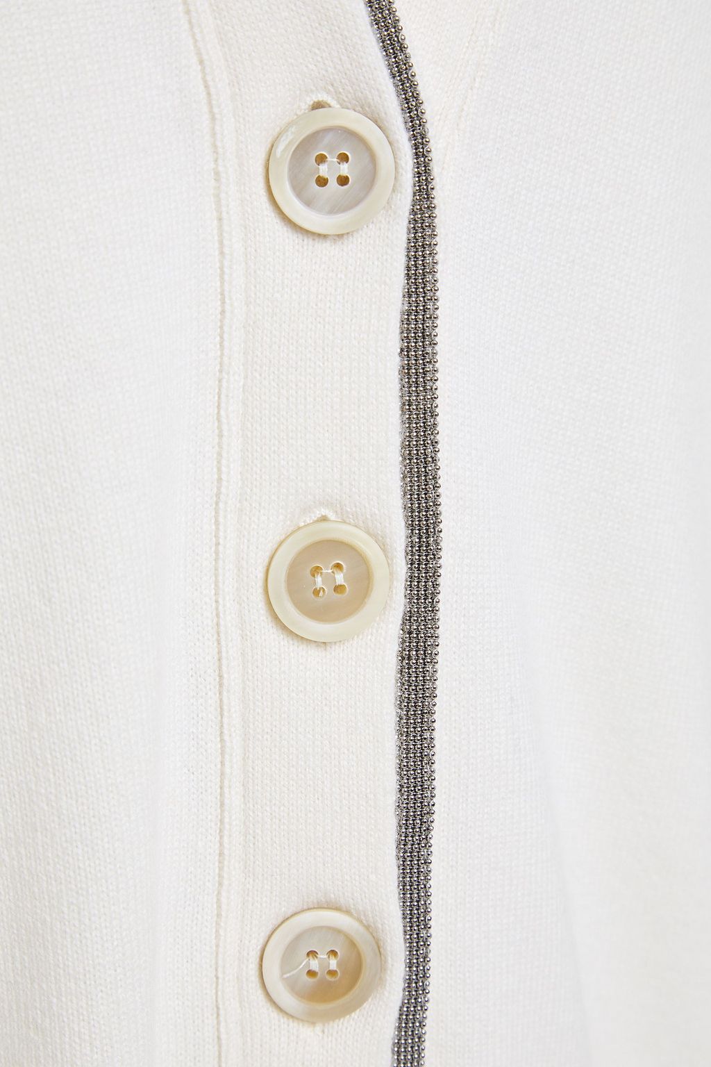 BRUNELLO CUCINELLI Cardigan aus einer Woll-, Seiden- und Kaschmirmischung mit Zierperlen