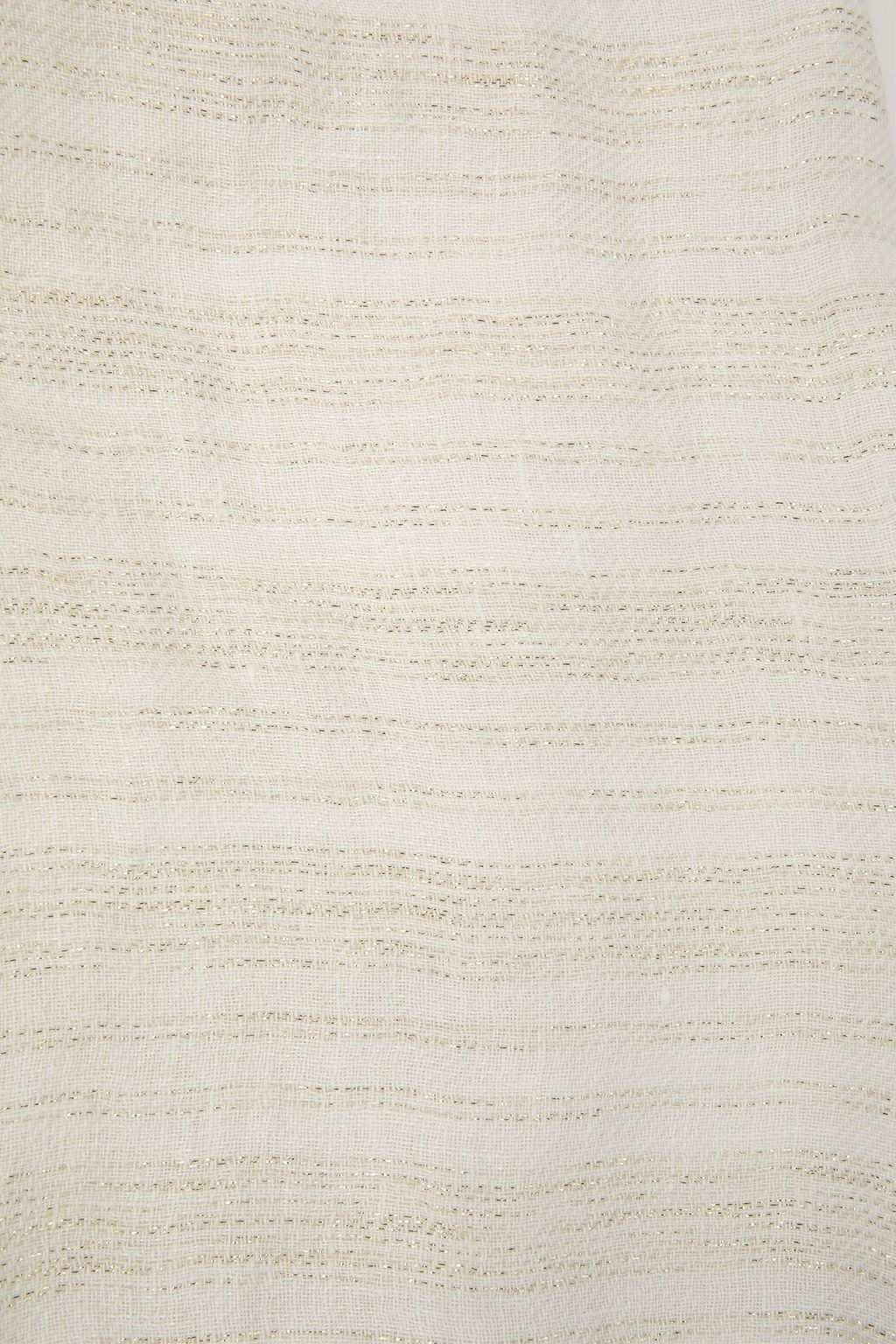 BRUNELLO CUCINELLI Metallic striped linen-blend scarf