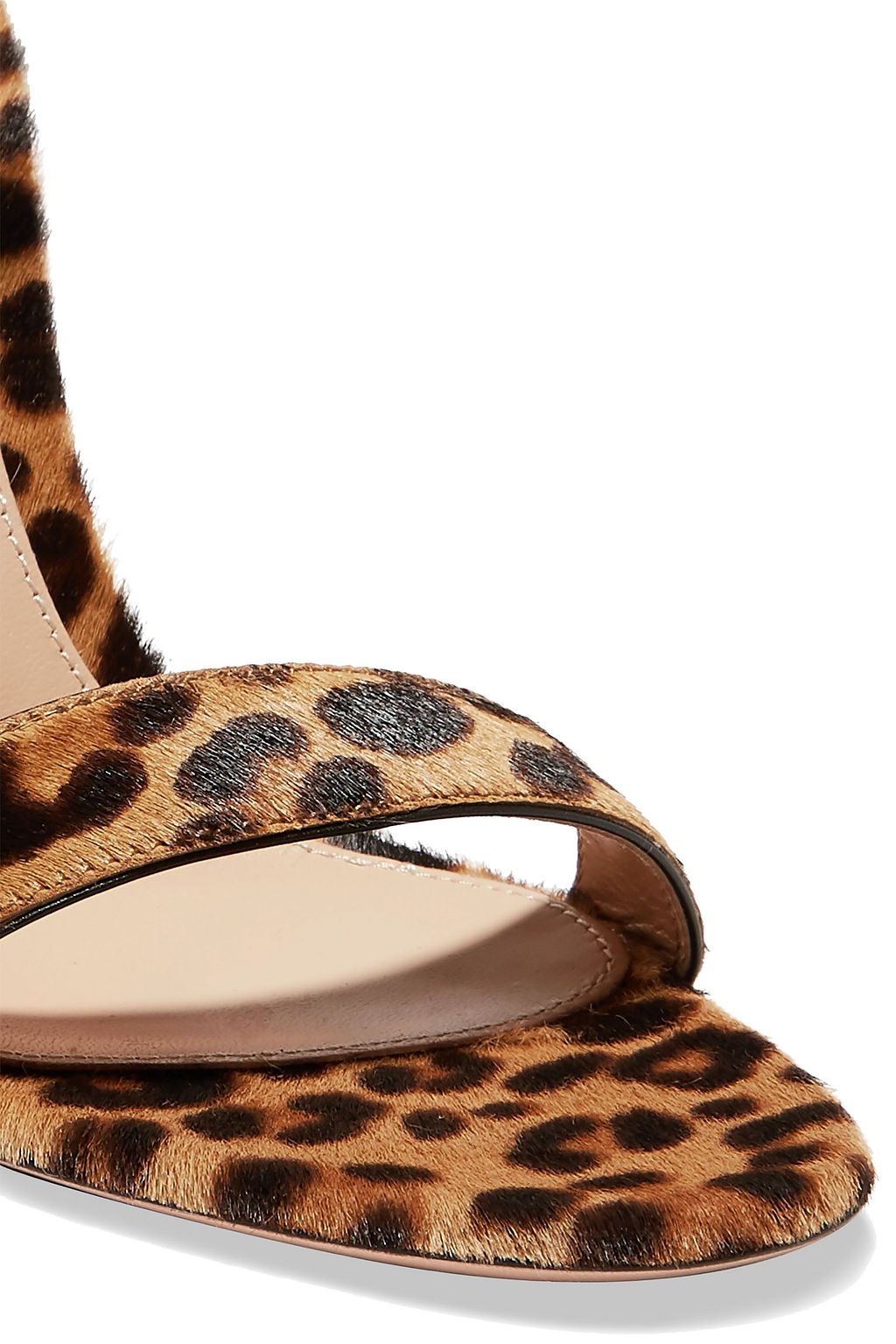 GIANVITO ROSSI Portofino 100 leopard-print calf hair sandals