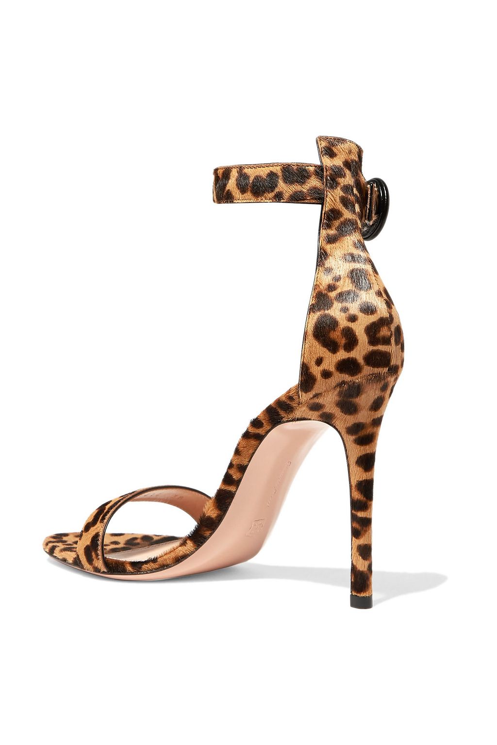 GIANVITO ROSSI Portofino 100 leopard-print calf hair sandals