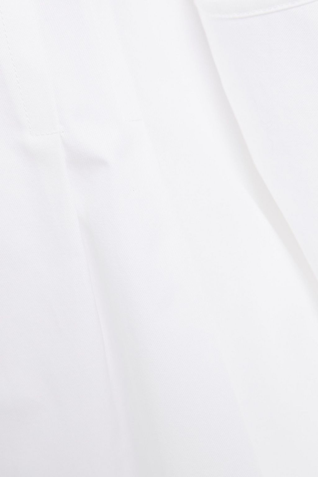 KHAITE Madison open-back lattice-trimmed cotton-twill dress
